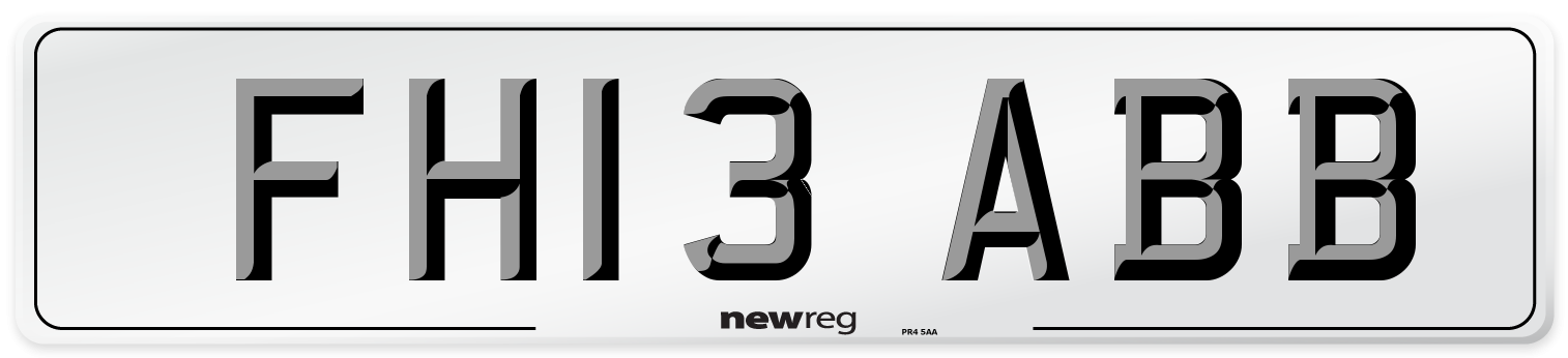 FH13 ABB Number Plate from New Reg